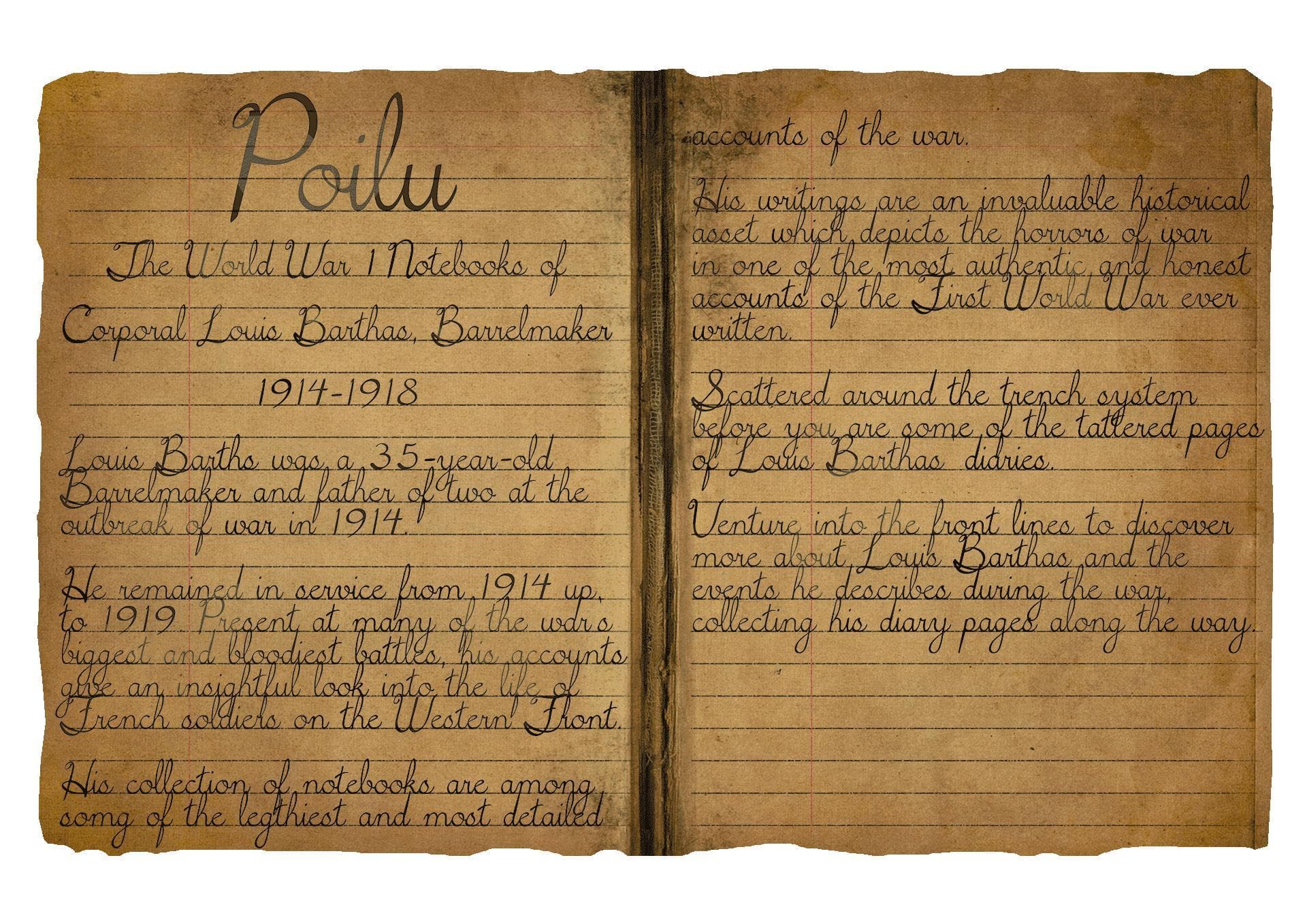 Poilu - The First World War Diaries of Louis Barthas